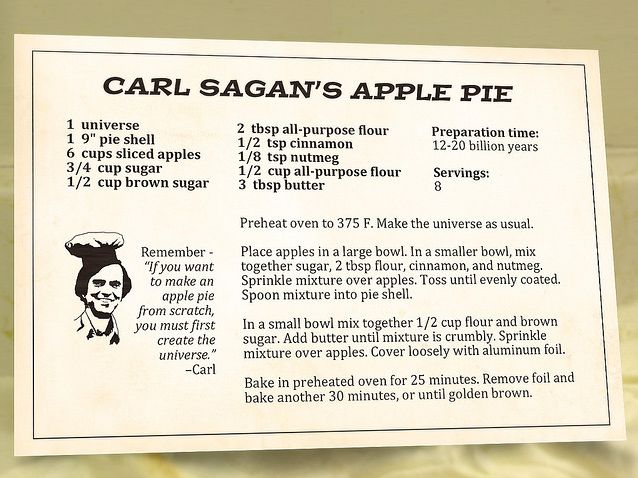 Carl Sagan's apple pie